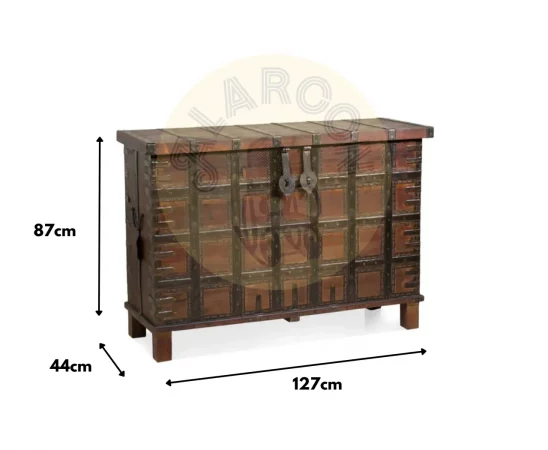Baul Alhambra de Madera Reciclada 127x44x87 Cm - Moycor (1)