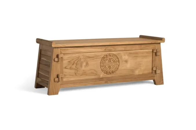 Baul Madera Maciza de Teka 114x40x42 Cm - Giner y Colomer (6)