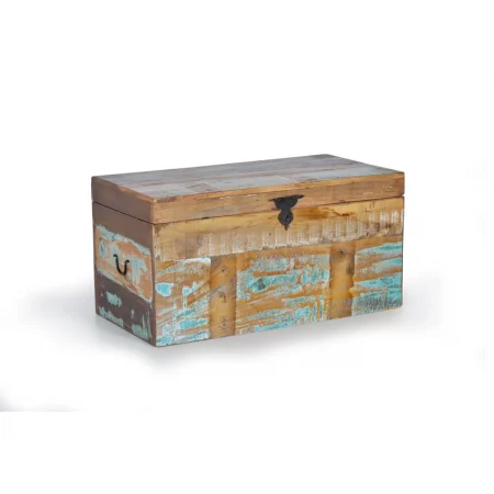 Baúl Madera Reciclada Multicolor 80x40x40 Cm - Giner y Colomer (3)