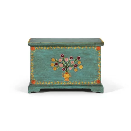 Baúl Madera de Mango Diseño Floral 60x35x41 Cm - Giner y Colomer (2)