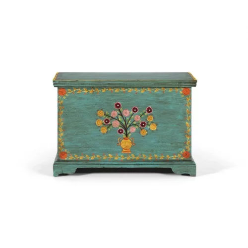 Baúl Madera de Mango Diseño Floral 60x35x41 Cm - Giner y Colomer (2)
