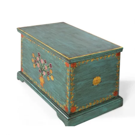 Baúl Madera de Mango Diseño Floral 60x35x41 Cm - Giner y Colomer (3)