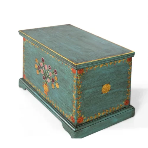 Baúl Madera de Mango Diseño Floral 60x35x41 Cm - Giner y Colomer (3)