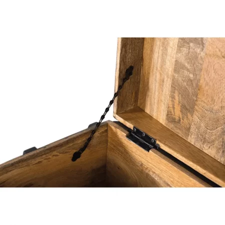 Baúl de Madera de Mango Pintado en Negro y Detalles Multicolor - Giner y Colomer (5)