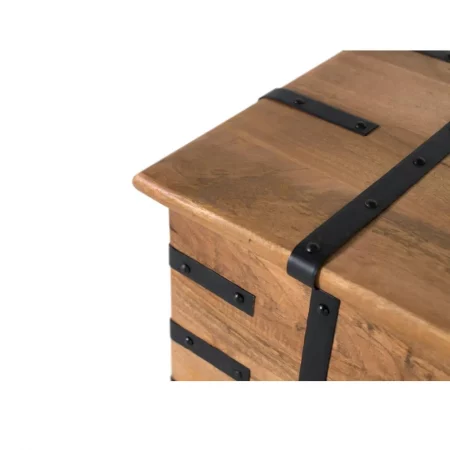 Baúl de Tapa Elevable de Madera de Mango con Tiras de Hierro - Giner y Colomer (3)