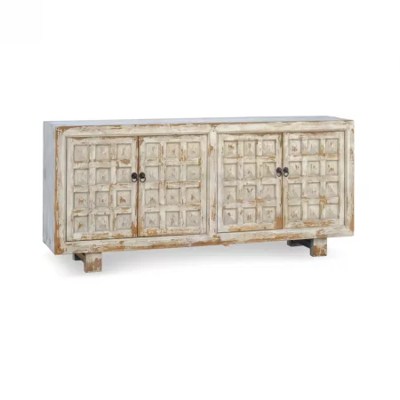 Bufet Cordoba de Madera de Pino Blanqueado 4 Puertas - Moycor (1)