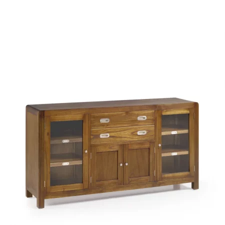 Bufet Flash 2 Cajones 2 Puertas de Cristal y 2 Puertas de Madera - Moycor (1)