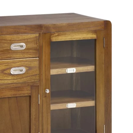 Bufet Flash 2 Cajones 2 Puertas de Cristal y 2 Puertas de Madera - Moycor (2)