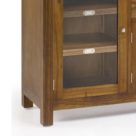 Bufet Flash 2 Cajones 2 Puertas de Cristal y 2 Puertas de Madera - Moycor (4)