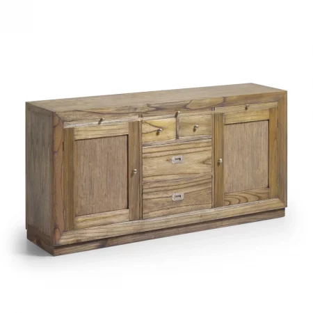 Bufet Merapi 4 Cajones 2 Puertas 3 Bandejas de Madera de Mindi - Moycor (1)
