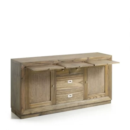 Bufet Merapi 4 Cajones 2 Puertas 3 Bandejas de Madera de Mindi - Moycor (2)