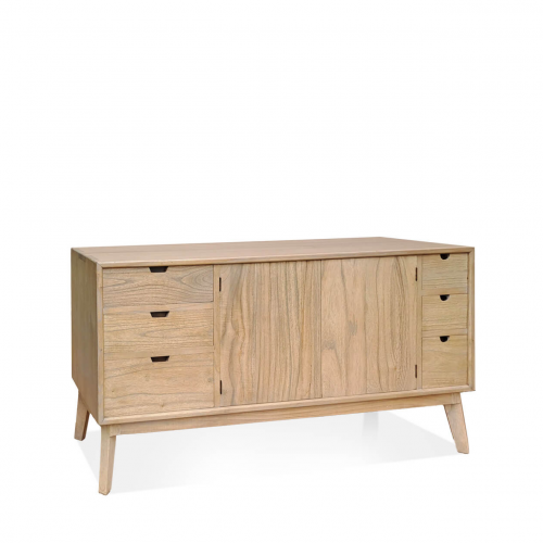 Bufet Scandi 6 Cajones 2 Puertas 160x45x84 Cm - Moycor (1)