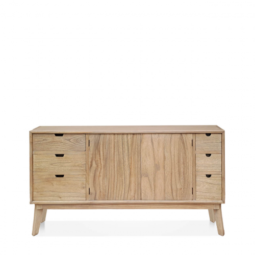 Bufet Scandi 6 Cajones 2 Puertas 160x45x84 Cm - Moycor (2)