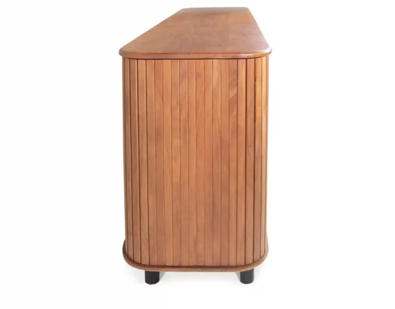 Bufet de Madera Maciza de Acacia Hecho a Mano, con Patas de Hierro - 180 cm-MOVIL (4)