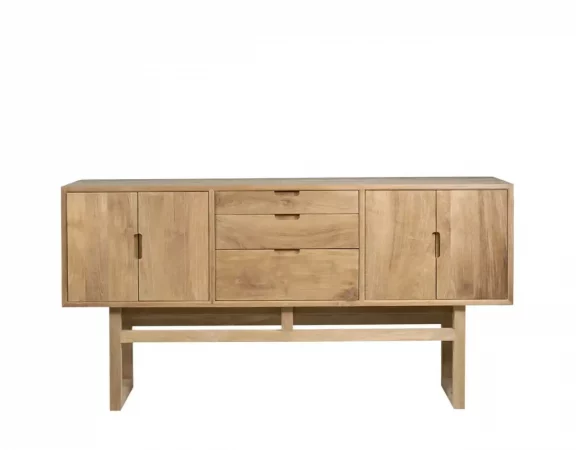 Bufet de Madera de Teca Maciza Hecho a Mano - 157x42x80 cm-MOVIL (5)