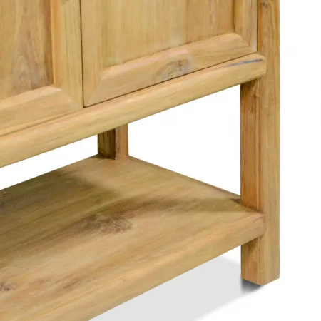 Buffet en Madera de Teka con 4 Puertas y 1 Estante 180x45x90 Cm - Moycor (5)