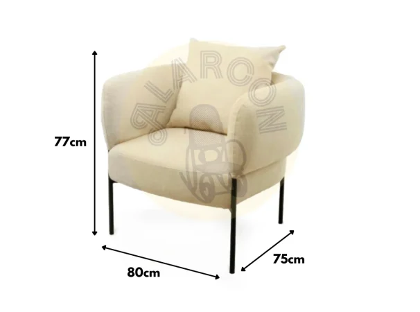 Butaca Agadir Poliester Beige 80x75x77 Cm – Somcasa (1)