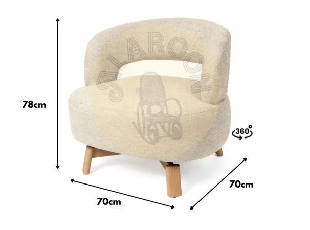 Butaca Bogota Poliester Beige 78x70x70 Cm – Somcasa (3)