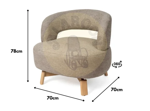 Butaca Bogota Poliester Taupe 78x70x70 Cm – Somcasa (2)