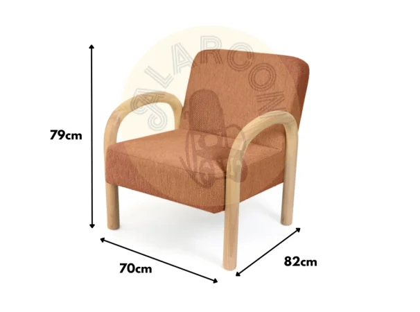 Butaca Dorothy Poliester Terracota 70x82x79 Cm – Somcasa (1)