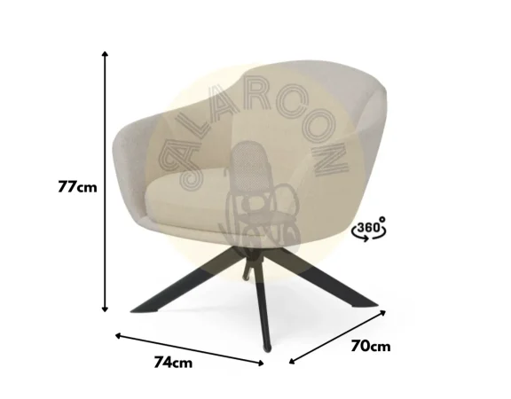 Butaca Limasol Poliester Beige 74x70x77 Cm – Somcasa (4)