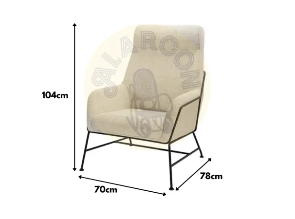 Butaca Malibu Poliester Beige 70x78x104 Cm – Somcasa (1)