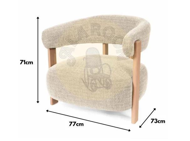 Butaca Manila Poliester Beige 77x73x71 Cm – Somcasa (4)