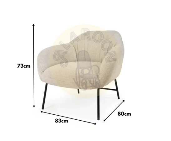 Butaca Namur Poliester Beige 83x80x73 Cm – Somcasa (2)
