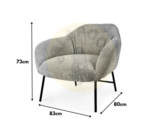 Butaca Namur Poliester Gris 83x80x73 Cm – Somcasa (4)