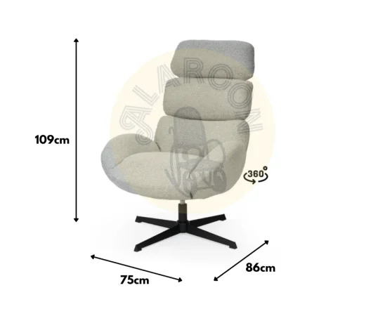 Butaca Pauline Poliester Gris 75x86x109 Cm – Somcasa (4)