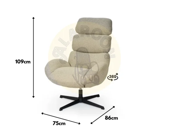 Butaca Pauline Poliester Taupe 75x86x109 Cm – Somcasa (1)