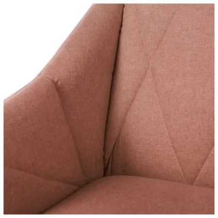 Butaca Tapizada Color Coral Patas Metal Negro Modelo Kyoto - Somcasa (5)