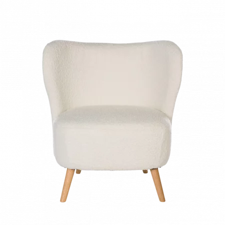 Butaca Tapizada Tela Color Blanco Patas Metal Negro Mod. Jaipur 75x70x80 – Somcasa