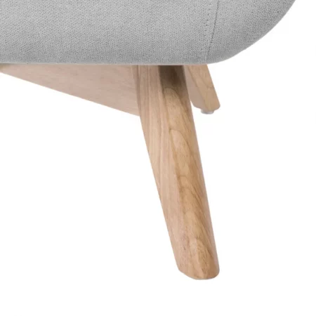 Butaca Tapizada Tela Gris Claro Patas Madera Natural Modelo Lisboa - Somcasa (6)