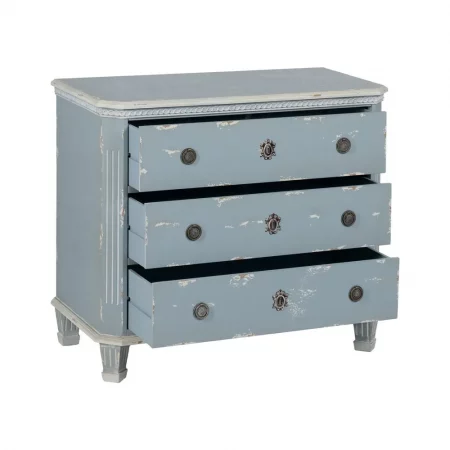 CÓMODA GRIS AZULADO MADERA 92 X 46 X 81 CM-3