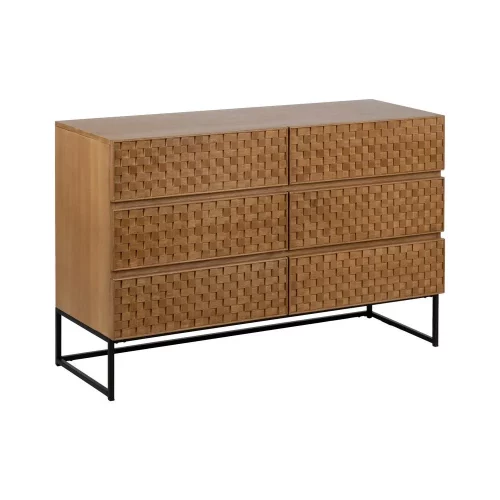 CÓMODA NATURAL DM-MADERA 118 X 42 X 77 CM-2