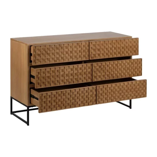 CÓMODA NATURAL DM-MADERA 118 X 42 X 77 CM-3