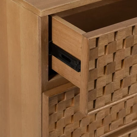 CÓMODA NATURAL DM-MADERA 118 X 42 X 77 CM-4