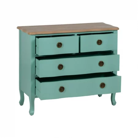 CÓMODA TURQUESA MADERA 93 X 38 X 78 CM-3
