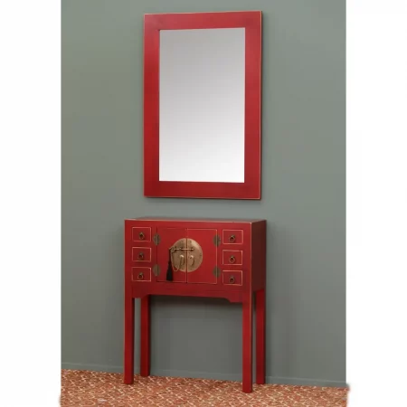 CONSOLA 2 PUERTAS Y 6 CAJONES ROJO 63 X 26 X 80 CM IXIA5