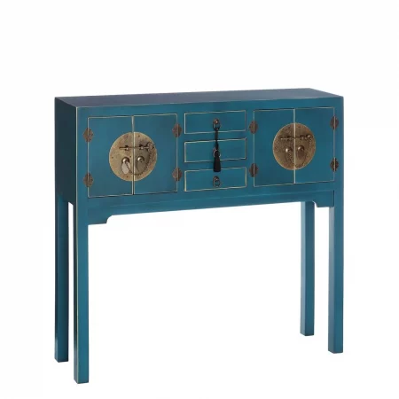 CONSOLA 4 PUERTAS Y 3 CAJONES AZUL DM 95 X 26 X 90 CM IXIA1
