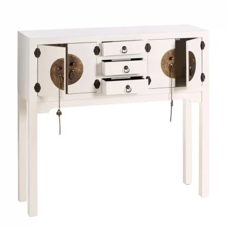 CONSOLA 4 PUERTAS Y 3 CAJONES BLANCO 95 X 26 X 90 CM IXIA1