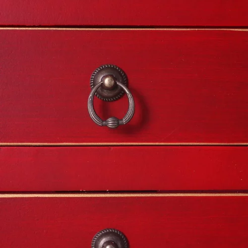 CONSOLA 4 PUERTAS Y 3 CAJONES ROJO 95 X 26 X 90 CM IXIA3