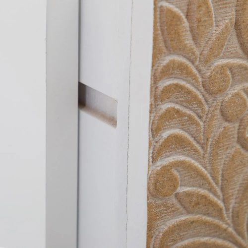 CONSOLA BLANCO-NATURAL MADERA DE PINO 110 X 40 X 77 CM IXIA7