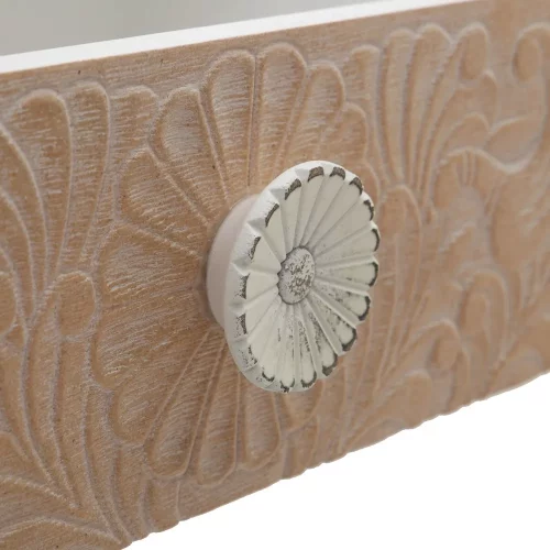 CONSOLA BLANCO-NATURAL MADERA DE PINO 90 X 40 X 77 CM IXIA6