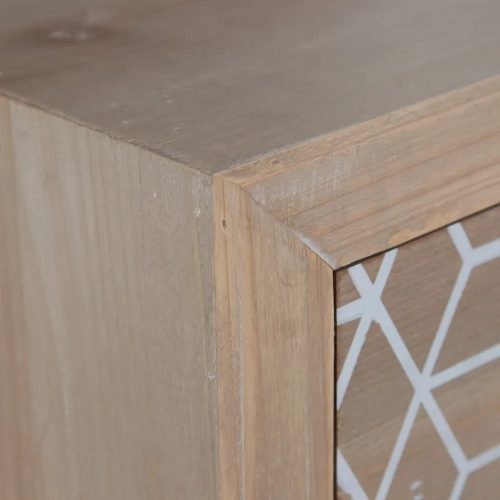 CONSOLA GEOMÉTRICO NATURAL-BLANCO 95 X 40 X 75 CM IXIA4