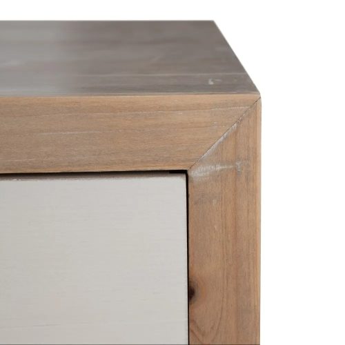 CONSOLA GEOMÉTRICO NATURAL-BLANCO 95 X 40 X 75 CM IXIA5