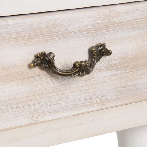 CONSOLA NATURAL-BLANCO MADERA DE ABETO 80 X 30 X 78 CM IXIA4