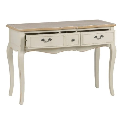 CONSOLA NATURAL-CREMA MADERA DE ABETO 115 X 50 X 80 CM IXIA2