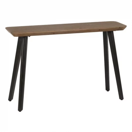 CONSOLA NATURAL-NEGRO MADERA-METAL 120 X 33 X 77 CM-2